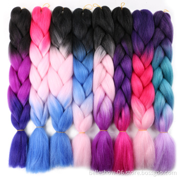super jumbo braiding hair  blue braiding hair kinky straight jumbo braids